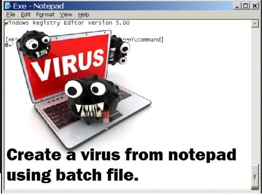 Create Notepad Virus