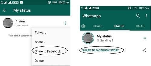 Quick look to Whatsapp 5 Upcoming Features On Android & iOS 2 Whatsapp to Facebook story