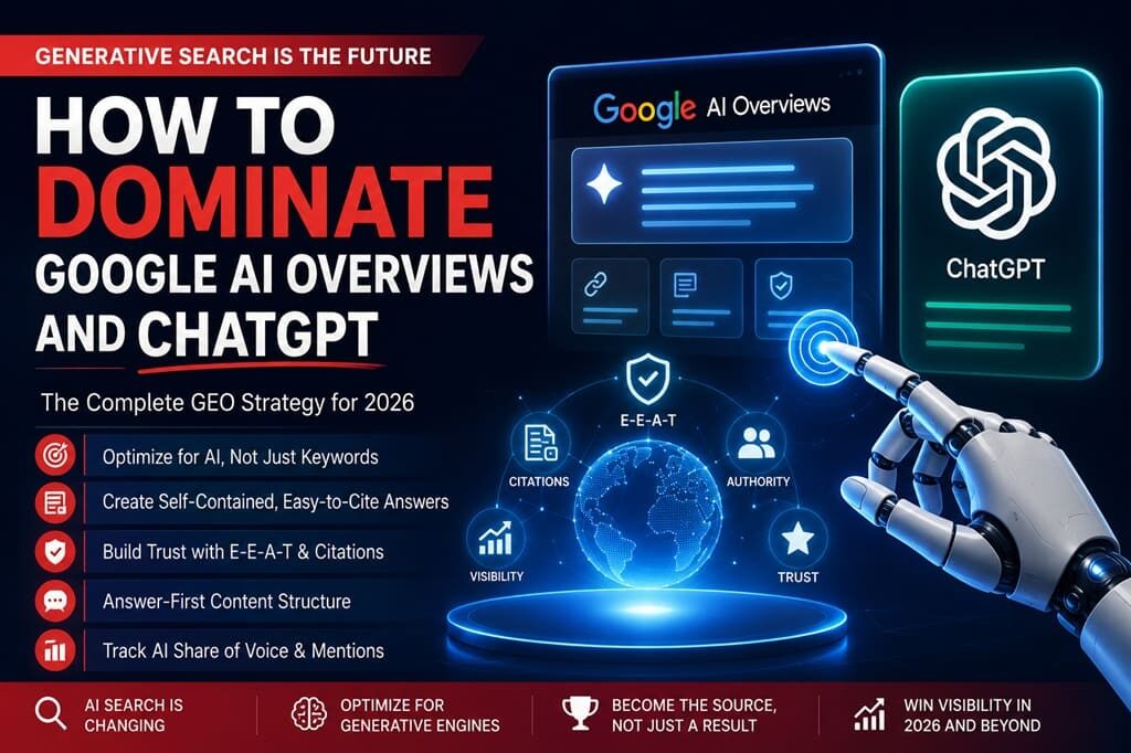 How to dominate Google AI Overviews and ChatGPT using Generative Engine Optimization (GEO) strategies in 2026